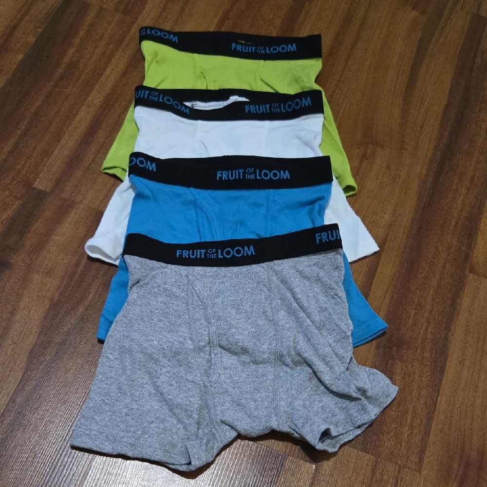 Fruit of the Loom Boxer Briefs Gray and Blue Stretch Fit Kids Small New